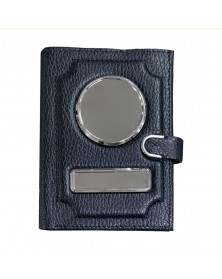 Обложка-портмоне для автодокументов черная, нат. кожа, флоттер на молнии с ..