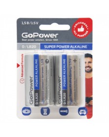 Батарейка GoPower LR-20 (2BL)(12)(96) 1.5V.. Батарейка GoPower LR-20 (2BL)(12)(96) 1.5V..