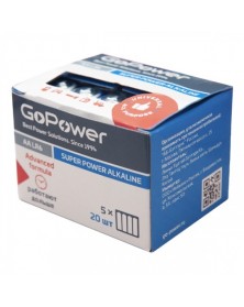 Батарейка GoPower LR6 AA BOX20 Shrink 4 Alkaline 1.5V (4/20/640).. Батарейка GoPower LR6 AA BOX20 Shrink 4 Alkaline 1.5V (4/20/640)..