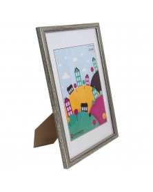 Ф/Рамка PLATINUM пласт. 21*30   АКВАРЕЛЬ Морозное серебро  с ножкой  (30)..