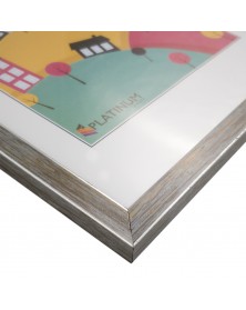 Ф/Рамка PLATINUM пласт. 21*30   АКВАРЕЛЬ Морозное серебро  с ножкой  (30)..