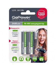 Аккумулятор GoPower R6 AA BL2 NI-MH 2400mAh RTU Предзаряженный (2/20).. Аккумулятор GoPower R6 AA BL2 NI-MH 2400mAh RTU Предзаряженный (2/20)..