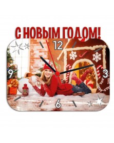 Часы металлические С Новым годом под сублимацию..