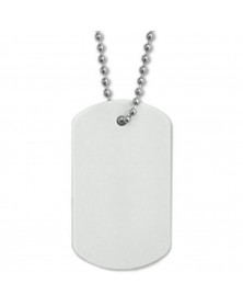 Брелок Армейский жетон с цепочкой Белый  ( по 10 шт )..