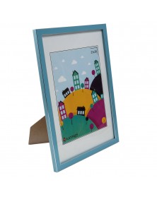 Ф/Рамка PLATINUM пласт. 21*30   АКВАРЕЛЬ Голубой, с ножкой  (30)..