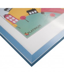 Ф/Рамка PLATINUM пласт. 21*30   АКВАРЕЛЬ Лазурный, с ножкой  (12/24)..