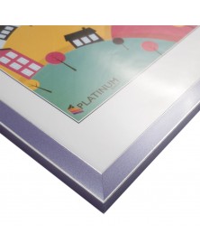 Ф/Рамка PLATINUM пласт. 21*30   АКВАРЕЛЬ Лиловый, с ножкой  (12/24)..