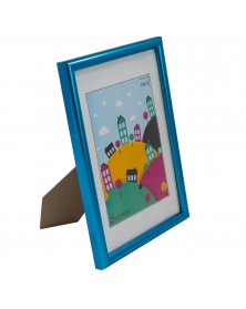 Ф/Рамка PLATINUM пласт.15*21   ПАЛИТРА/РАДУГА- Аквамарин металлик    (24)