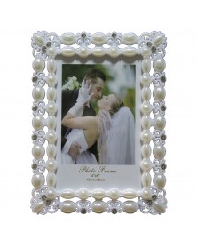 Ф/Рамка пластик Жемчуг со стразами 10*15 Двойная окантовка ( CZ-SPZZ46.. Ф/Рамка пластик Жемчуг со стразами 10*15 Двойная окантовка ( CZ-SPZZ46..