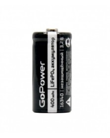 Аккумулятор Li-Fe GoPower 16340 PK1 3.2V 400mAh (1/8/400).. Аккумулятор Li-Fe GoPower 16340 PK1 3.2V 400mAh (1/8/400)..