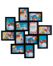 Мультирамка на  12 фото   BIN-1122546-Black-Чёрный..