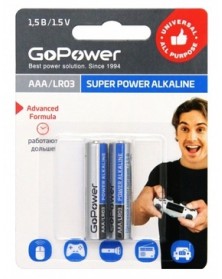 Батарейка GoPower LR03 Alkaline 1,5v ( 2BL)(24)(480).. Батарейка GoPower LR03 Alkaline 1,5v ( 2BL)(24)(480)..