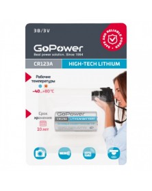Батарейка Бочонок GoPower CR123A BL1 Lithium 3V (1/8/80).. Батарейка Бочонок GoPower CR123A BL1 Lithium 3V (1/8/80)..