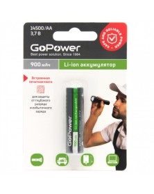 Аккумулятор Li-ion GoPower 14500 AA BL1 3.7V 900mAh с защитой выс.конт. (.. Аккумулятор Li-ion GoPower 14500 AA BL1 3.7V 900mAh с защитой выс.конт. (..