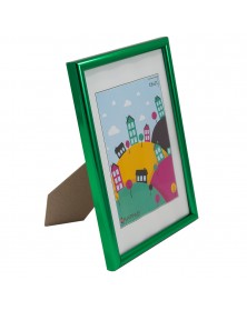 Ф/Рамка PLATINUM пласт.15*21   ПАЛИТРА/РАДУГА- Зеленый металлик    (24)