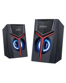 Колонки Perfeo PF-  Trial                          2.0 (2*   3W)  Black Пла..