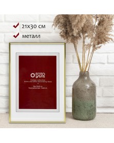 Ф/Рамка  FFM - 5076  Металл 21*30  Золотая..