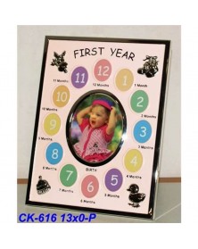 Ф/Рамка POLDOM  CK-616 13XO-P  на 13 фото металлическая Детская  розовая   ..