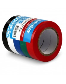 Изолента Smartbuy (SBE-IT-15-10-mix) набор из 5 цветов, 0,15х15мм, 10 метро..