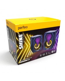 Колонки Perfeo PF- Shine 2.0 (2* 3W) Black Пласт.. Колонки Perfeo PF- Shine 2.0 (2* 3W) Black Пласт..