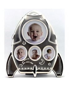 Ф/Рамка POLDOM  CK-1010  4*0-S  на 4 фото металлическая Детская Ракета   ..