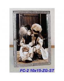 Ф/Рамка POLDOM  FC-2 10*15-ZG-ST металлическая       (24)..