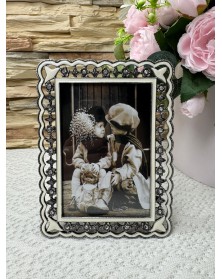 Ф/Рамка POLDOM  FC-11 10*15-PB-PW  металлическая      ..