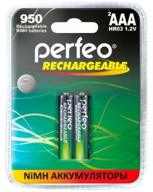 Аккумулятор PERFEO R03 AAA BL2 NI-MH 950mAh 1.2v (2/20).. Аккумулятор PERFEO R03 AAA BL2 NI-MH 950mAh 1.2v (2/20)..
