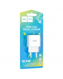 Сетевое Зарядное Устройство 220V- 1*USB выход   Hoco C106A  2.1A White QC3...