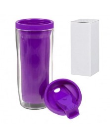 Термостакан пластиковый под полиграфическую вставку Фиолетовый 350 мл ( в и.. Термостакан пластиковый под полиграфическую вставку Фиолетовый 350 мл ( в и..