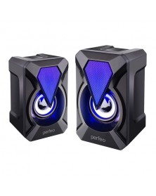 Колонки Perfeo PF-  Flames                      2.0 (2*   3W)  Black Пласти..