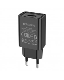 Сетевое Зарядное Устройство 220V- 1*USB выход Borofone BA 68A 2.1A Black.. Сетевое Зарядное Устройство 220V- 1*USB выход Borofone BA 68A 2.1A Black..