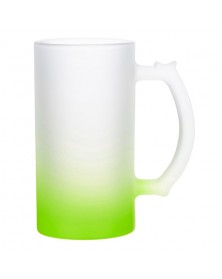 Кружка пивная стекло матовая Салатовая 470 мл.. Кружка пивная стекло матовая Салатовая 470 мл..