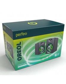 Колонки Perfeo PF-  Oreol                        2.0 (2*   3W)  Black Пласт..