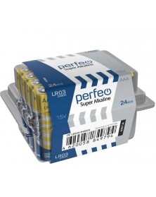 Батарейка PERFEO          LR03  Alkaline  (24)(120)  Plastic Box 24  Super ..