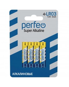 Батарейка PERFEO          LR03  Alkaline  (  4BL)(120)(360)  Super Alkaline..