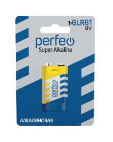 Батарейка Крона  PERFEO         6LR61-1BL  (20/120)  Super Alkaline..