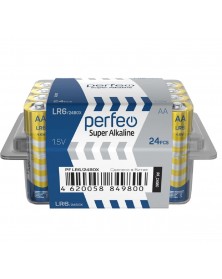 Батарейка PERFEO            LR6  Alkaline   Plastic Box 24   Super Alkaline..