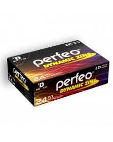 Батарейка PERFEO          R20  Srink 2  Dynamic Zinc  (24)(288)..