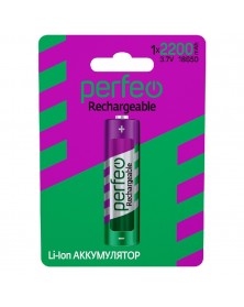 Аккумулятор Li-ion Perfeo ICR18650 PC1 3.7V 2200mAh без защиты, ВЫСОКИЙ .. Аккумулятор Li-ion Perfeo ICR18650 PC1 3.7V 2200mAh без защиты, ВЫСОКИЙ ..