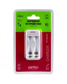 Зарядное устройство  PERFEO PF-UN-210 Ni-MH/CD, 5V, 2 слота, AA/AAA (1/80)..