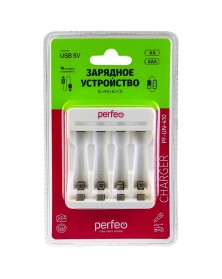Зарядное устройство  PERFEO PF-UN-410 Ni-MH/CD, 5V, 4 слота, AA/AAA (1/80)..