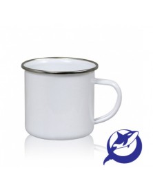 Кружка  Металл белая в индивидуальной упаковке 330мл премиум (48)..