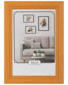 ФотоРамка IA  МДФ  10*15  C22  Янтарь, вставка  ПЭТ              (12)..