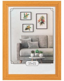 ФотоРамка IA  МДФ  15*21  C22  Янтарь, вставка  ПЭТ              (50)..