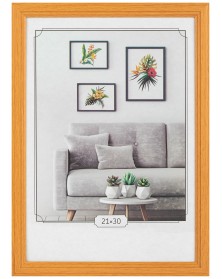 ФотоРамка IA  МДФ  21*30  C22  Янтарь, вставка  ПЭТ              (25)..
