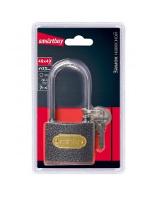 Замок Smartbuy (SBT-LK-4840L) навесной, корпус 48*40 мм, удлиненная дужка d..