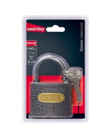 Замок Smartbuy (SBT-LK-6048)   навесной, корпус 60*48 мм, дужка d8.5 мм..