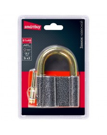 Замок Smartbuy (SBT-LK-6146)   навесной, корпус 61*46 мм, дужка d11.0 мм..