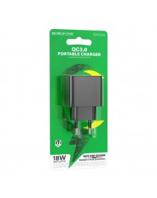 Сетевое Зарядное Устройство 220V- 1*USB выход   Borofone BAS12A  2.1A Black..